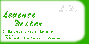 levente weiler business card